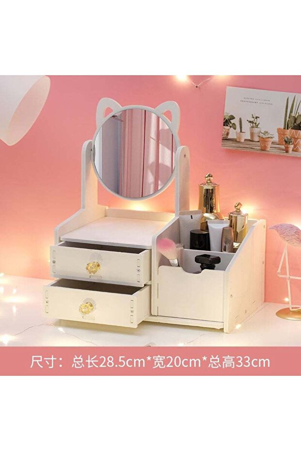 Cosmetic Mirror Girl Internet Celebrity Desktop Dressing Mirror Student Dormitory Dressing Table Si