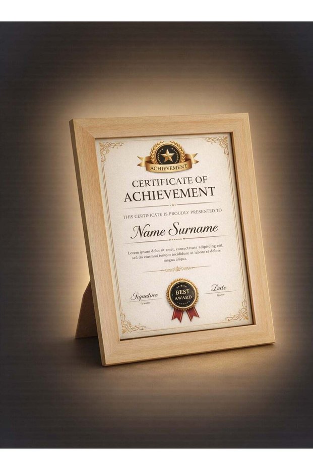 A4 Photo Frame (24x32cm) – PVC Finish Picture Frame for Wall & Tabletop – Professional Certificate