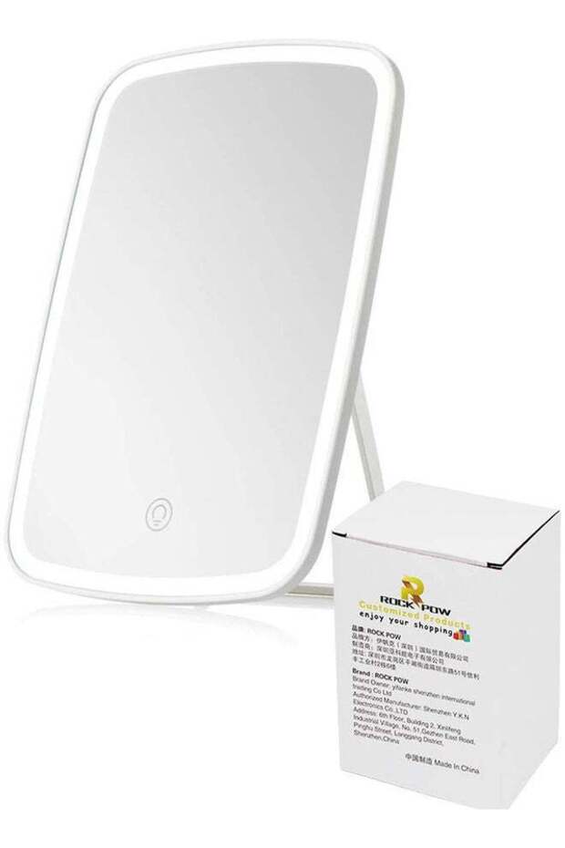 Touch Screen Vanity Mirror With LED Light White