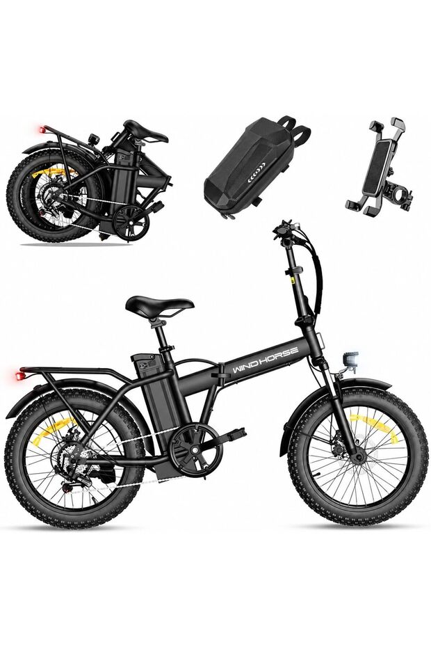 W4A Electric Folding Off-Road Bike 750W, 48V 15.6Ah Removable Battery, 40km/h Speed, 45-60