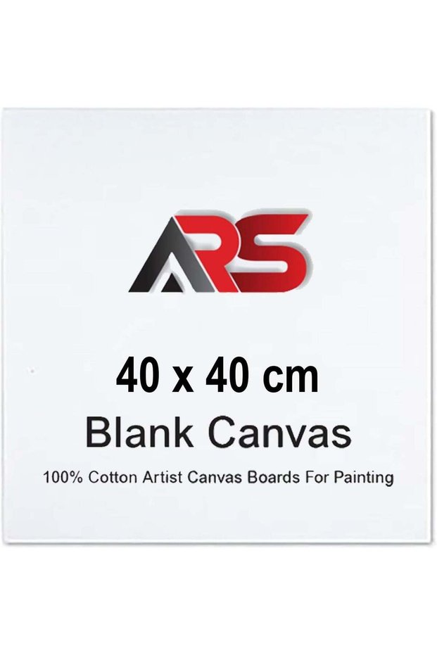 ARS® 40 x 40 cm Blank Canvas Board - 100% Cotton, 280 GSM for Painting
