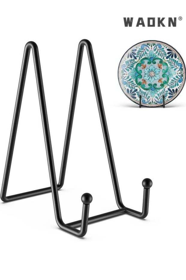 3 Pack 6 Inch Plate Stands for Display Picture , Table Top Display, Decorative Metal Frame Holders