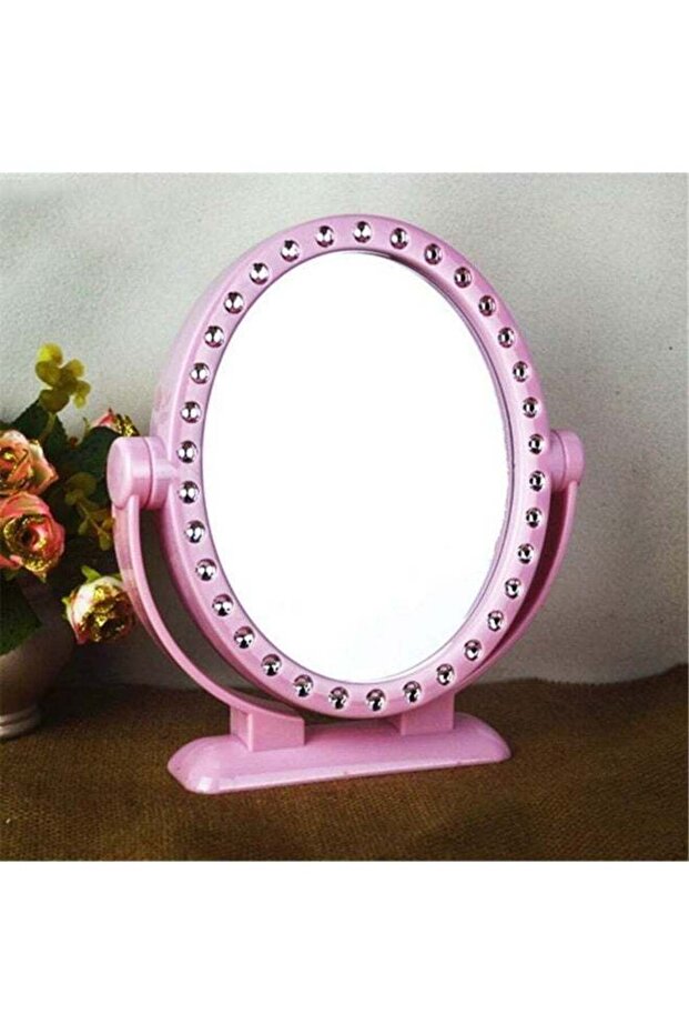 Desktop mirror for dressing table Spin Makeup Mirror, Creativity Desktop Princess Mirror Pink Blue