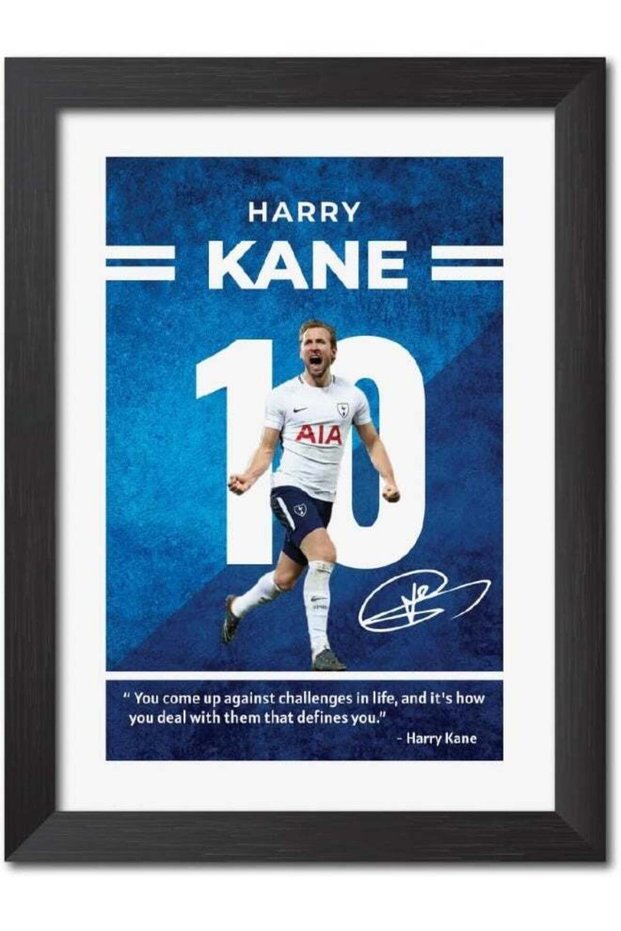 TenorArts Harry Kane Poster Frame Tottenham Laminated Photo Print Framed Painting with Matt Finish