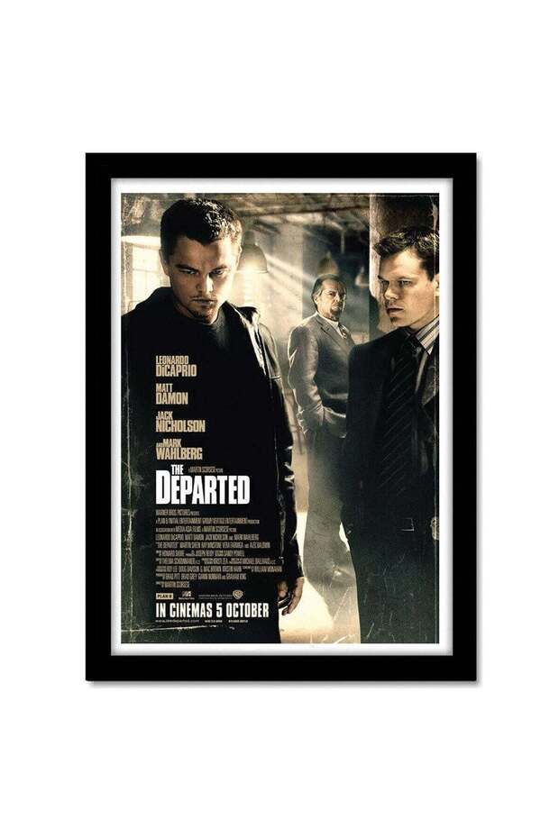 GRAY WALL - The Departed Movie Framed Poster Acrylic Glass For Room & Office (10 Inch X 13 Inch, Mu