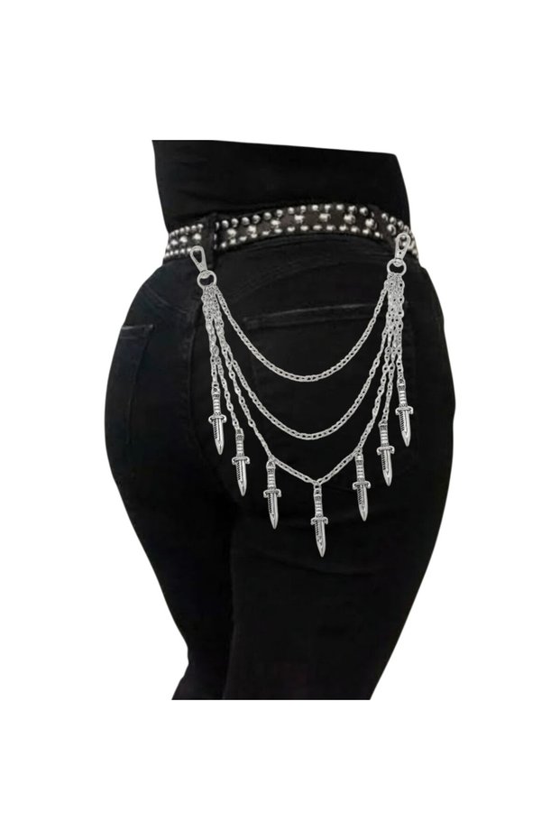 Gothic Punk Rock Gurunge Metallica Emo Style Chain Belt