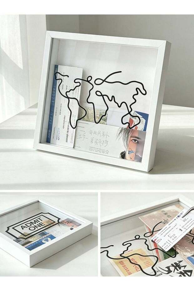Adventure Archive Box, Travel Box for Memories, Loading Shadow Box Frame with HD Acrylic,8 Inch Tra