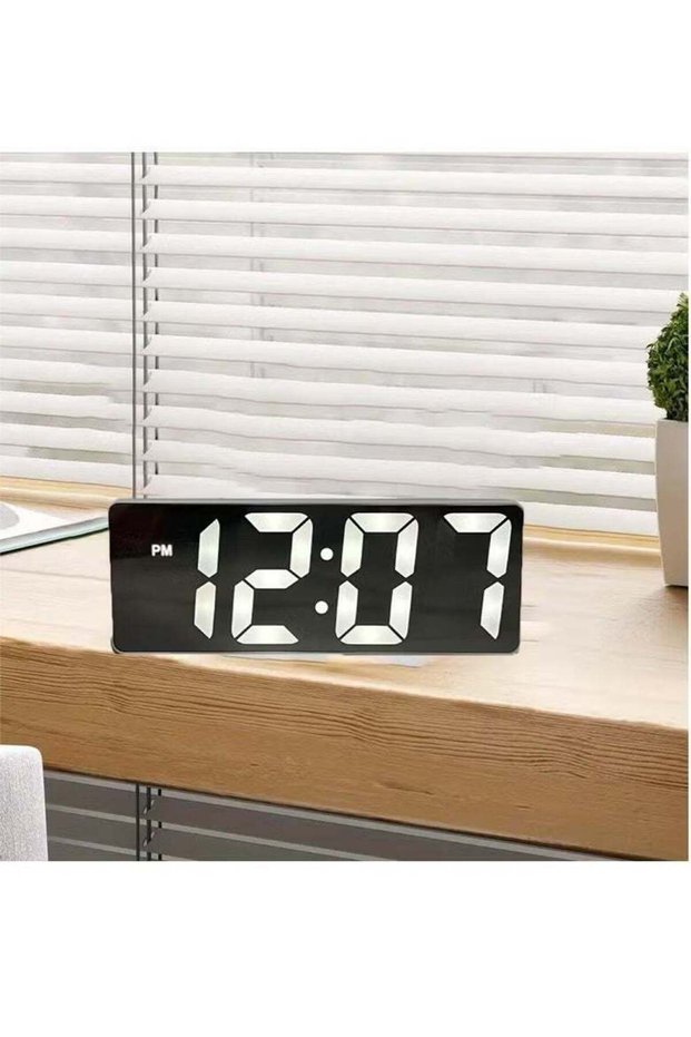 Digital Clock for Bedroom and Living Room - 15 sq. in. Large Display Alarm Clock with Date and Temp