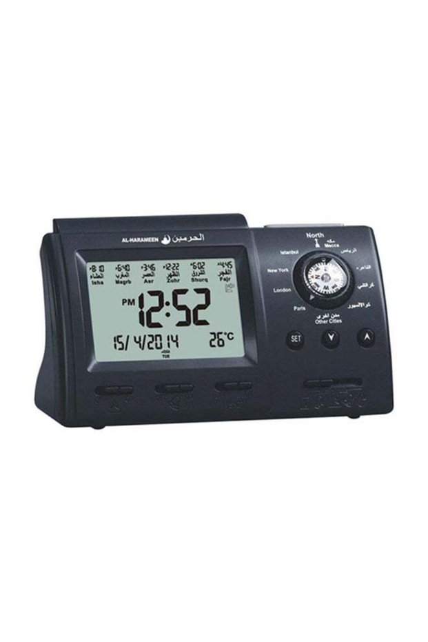 Muslim Praying Islamic Azan Table Alarm Clock Grey