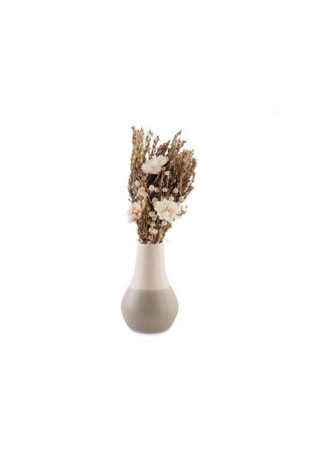 Nexun Flower Bouquet with Ceramic Vase 7x13x25cm - Natural - 111STV9900031