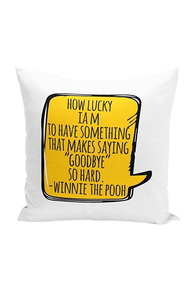 Winnie The Pooh Decorative Throw Pillow White/Yellow/Black 16 x 16inch