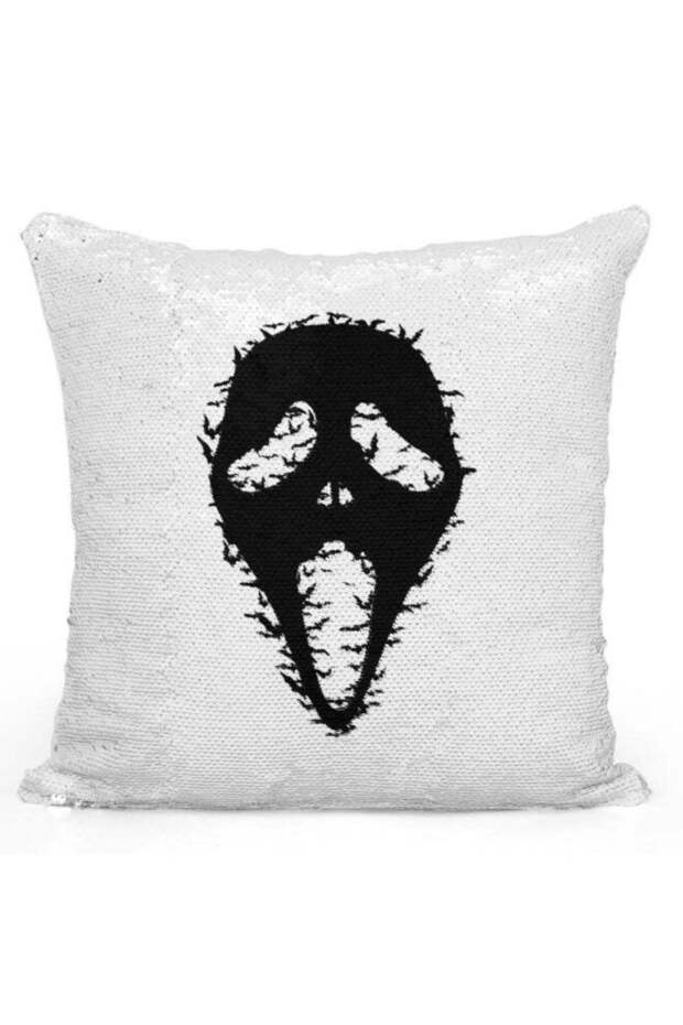 The Scream Decorative Throw Pillow White/Black 16 x 16inch