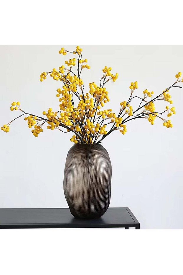 Qiccijoo Flower Glass Vase for Decor Home Handmade Modern Decorative Glass Flower Vase for Floral A