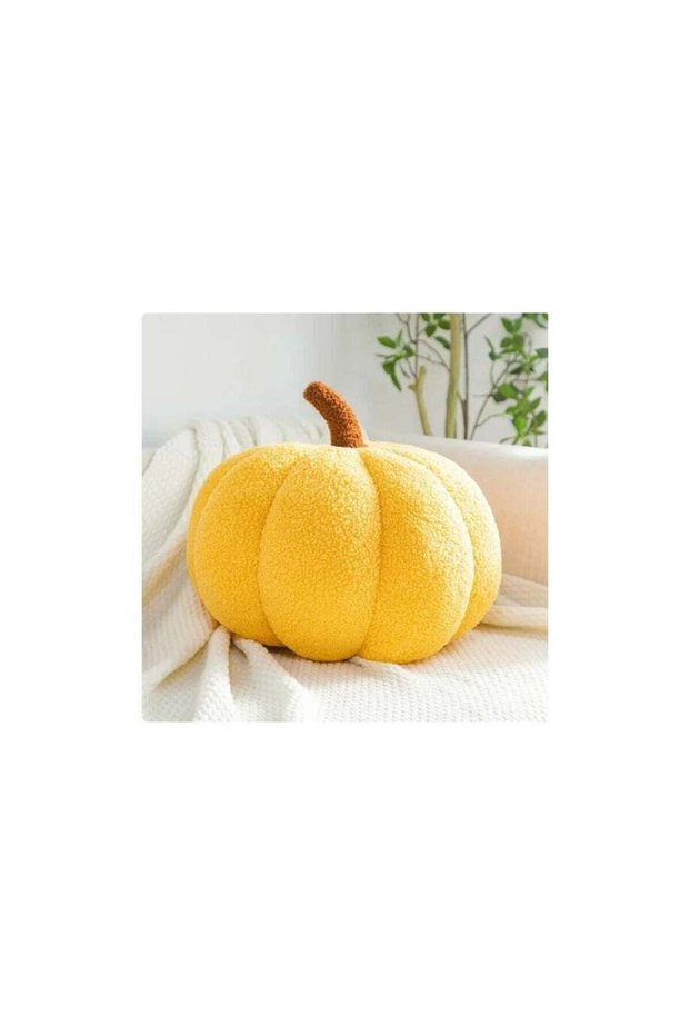 Soft Plush Pumpkin Shaped Pillow Cushion for Photography Prop and Gift Plush Pillow(yellow)