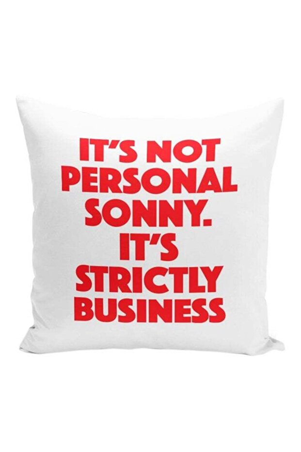 Business Quote Printed Decorative Pillow White/Red 16x16inch