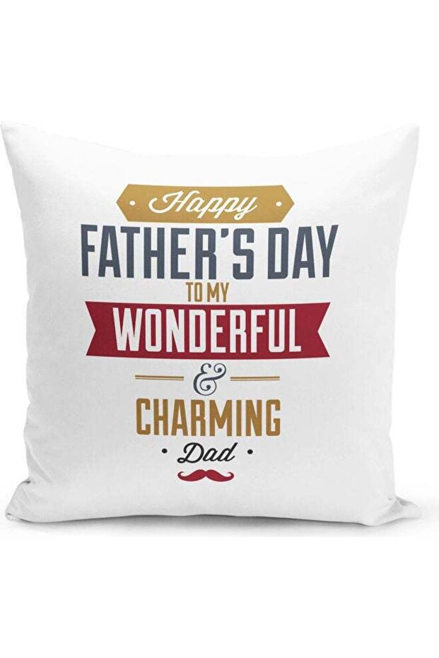 Wonderful Dad Decorative Throw Pillow White