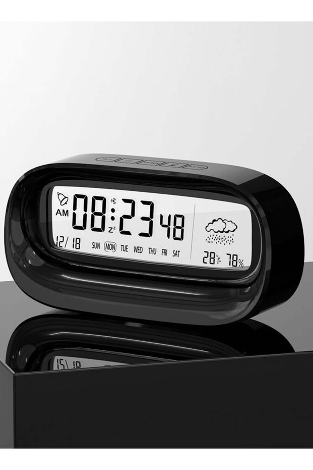 HOOPZOZA LED Digital Alarm Clock with Nightlight Smart Digital Clock Bedside Desk Table Clock Elect