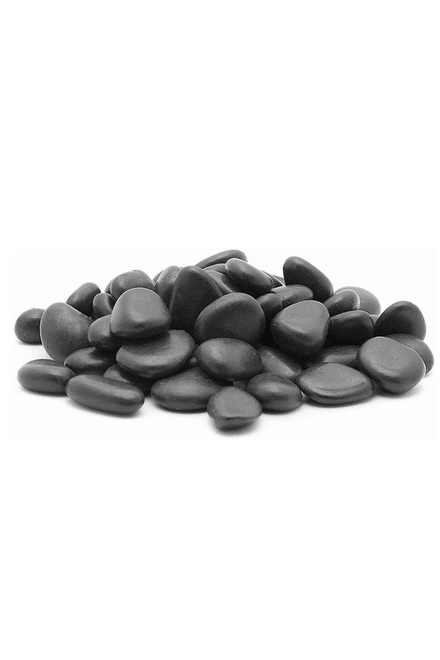 1-2 cm Black Decorative Pebbles River Rock Large Black Light Polished Stones For Glassware, Vases,