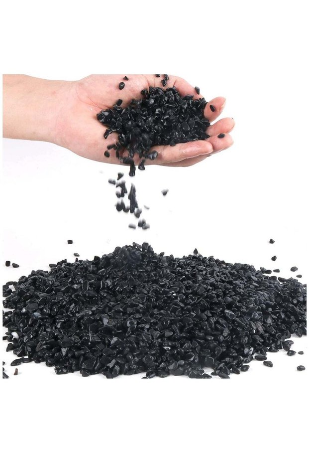10 KG Versatile 3-5mm Black River Rock Pebbles - Ideal for Plants, Home Décor Projects, Aquariums a