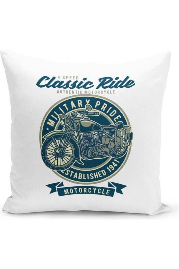 Classic Ride Design Decorative Pillow Multicolour