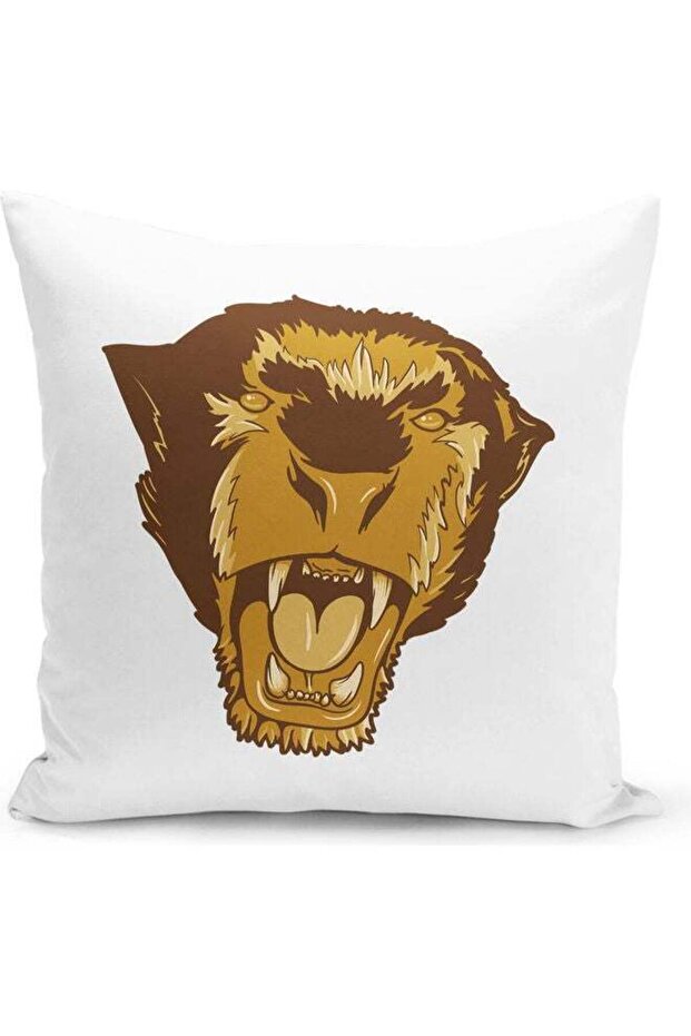 Wildlife Monkey Decorative Throw Pillow White