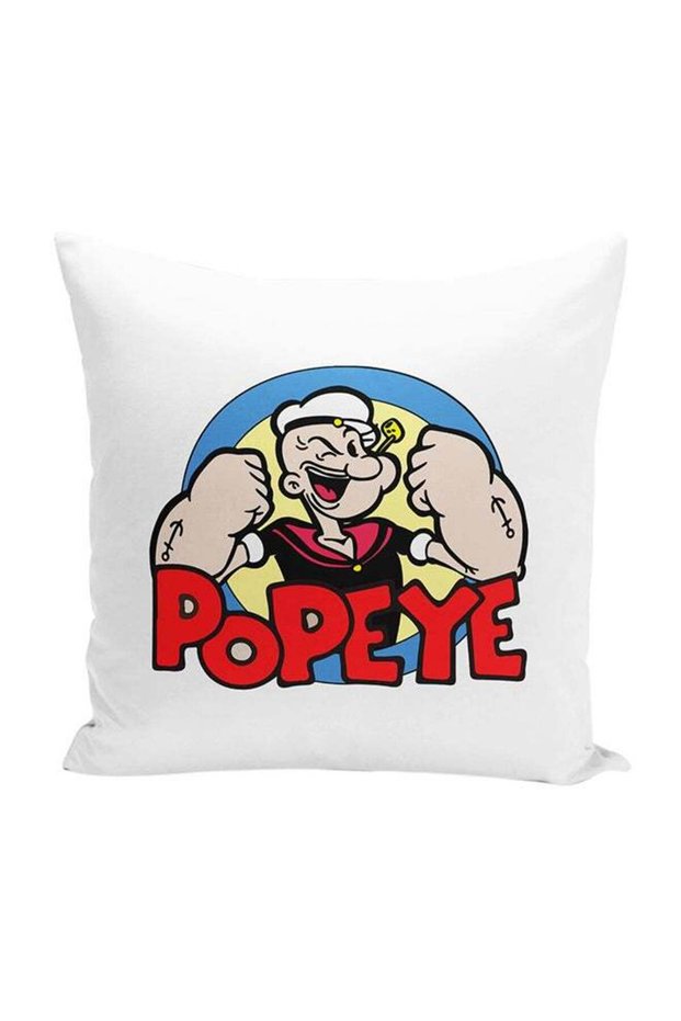 Popeye Throw Pillow With Stuffing Multicolour 16x16inch