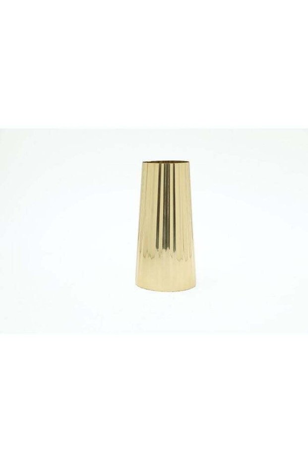 Bijou Steel Vase 11x11x23cm-Gold - 112BIX9900015