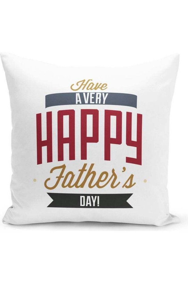 Happy Fathers Day Decorative Pillow Multicolour