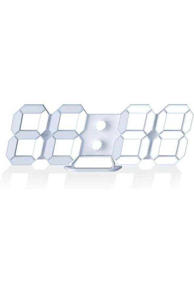LED Digital Desk Clock, Table Wall Clocks 9.7” Brightness Adjustable Desktop Alarm Clock for Office