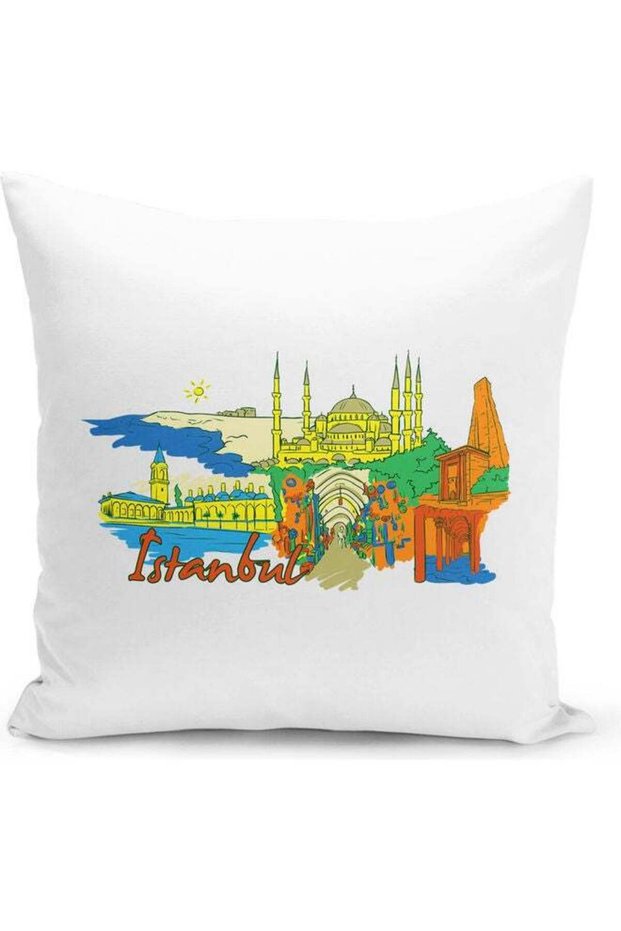 Turkey Themed Decorative Throw Pillow Multicolour