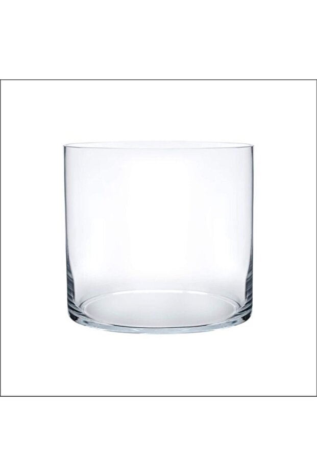 Cylindrical Shaped Vase Clear 12x15cm