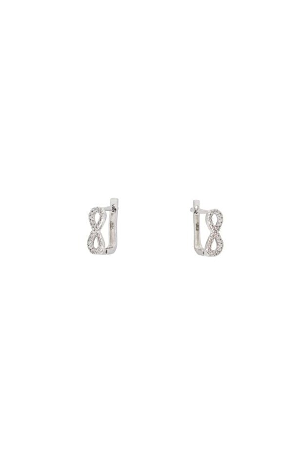 925 silver earrings, infinity model