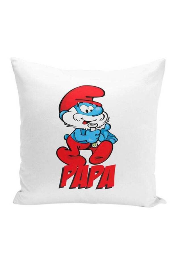 Smurf Throw Pillow With Stuffing Multicolour 16x16inch