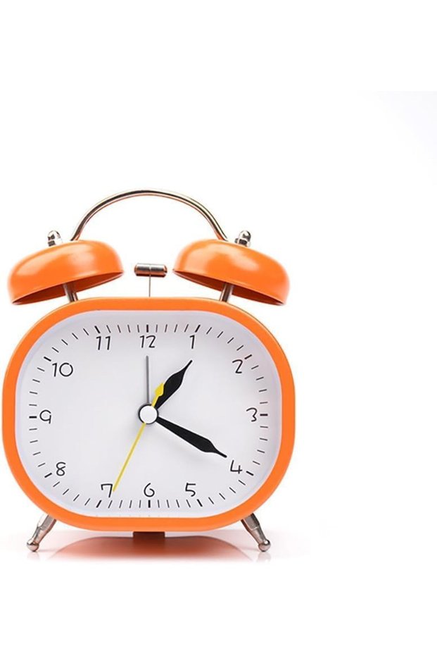 Loud Alarm Clock, Silent Non-Ticking Twin Bell Desk Clock with Backlight, Analog Alarm Clock for He