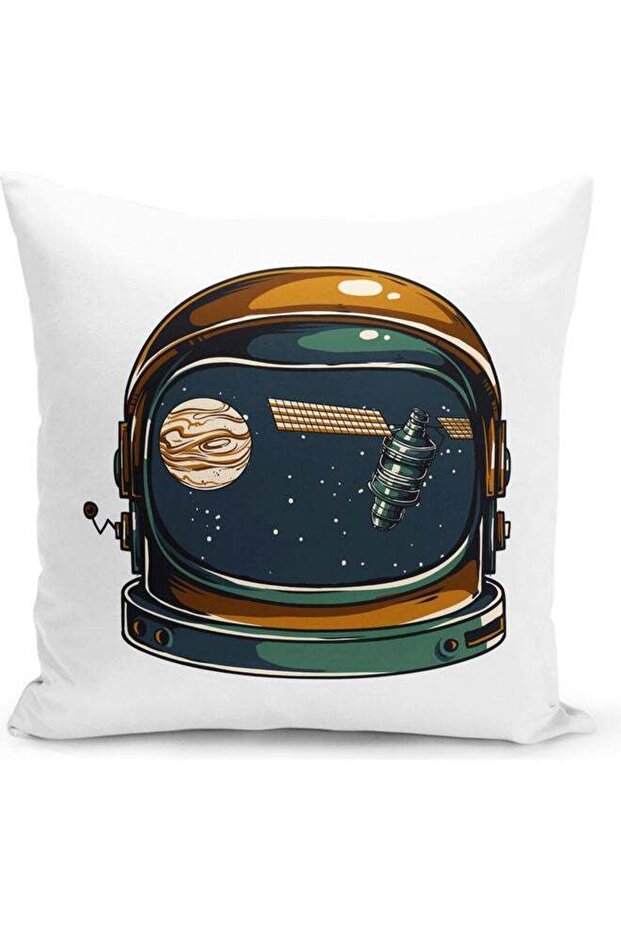 Antronaught Helmet Decorative Throw Pillow White