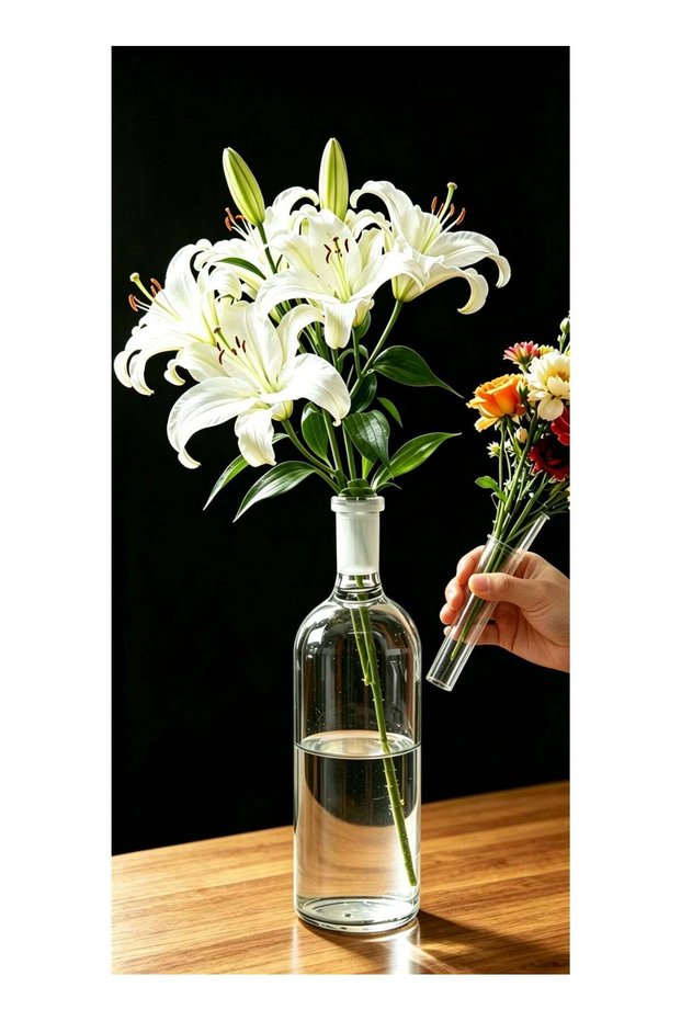 Handmade home decor multi-layered mini glass vases for plants and flowers