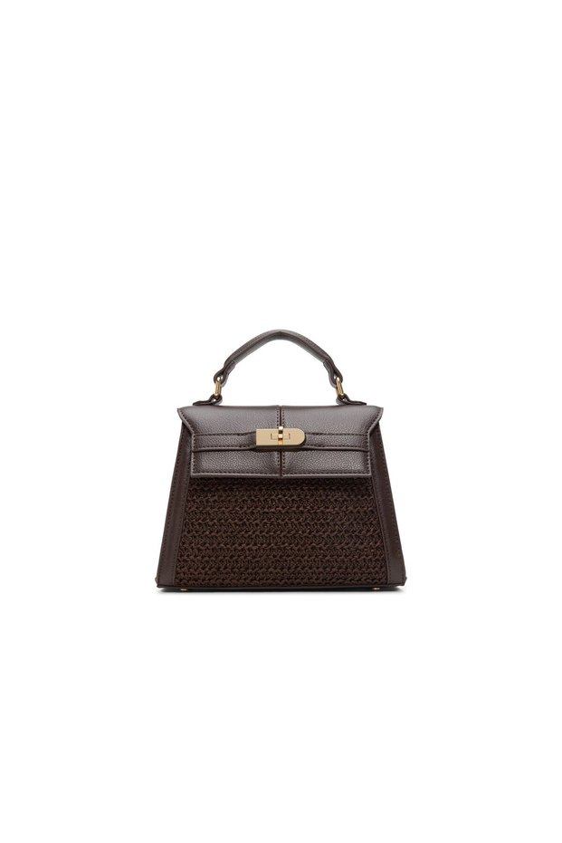 Riileyy Ladies Brown Top Handle Bag