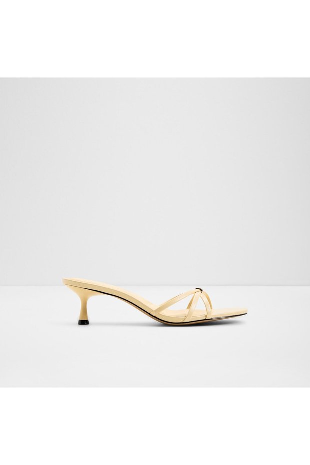 Madalyn Ladies Yellow Heeled Sandals