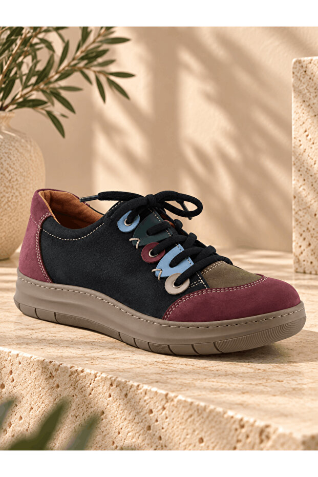 Color Blocked Genuine Leather Casual Shoes Model Name: Astarte