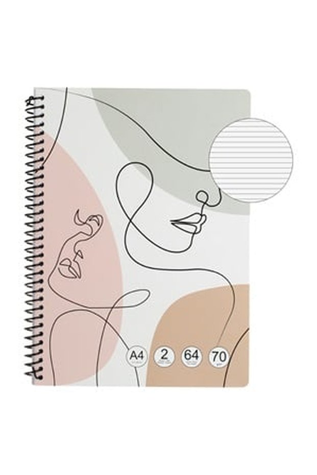 Caiet A4 Dictando Model Abstract cu Spirala & 2 Subiecte - 64F