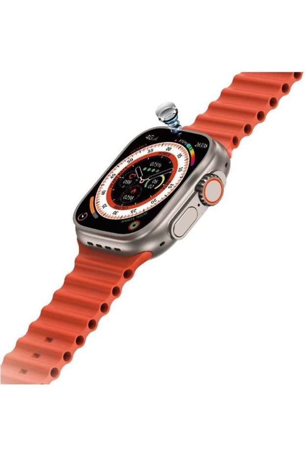 TC4G Smart Watch With Dual Camera And Dual Sim Card Support With 3 Pair Straps And Wireless Charger For Gents And Ladies Silver