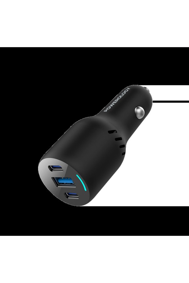 PD65W + PD20W + QC18W LED Triple Ports Car Charger - Black