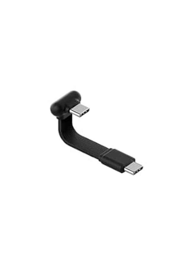 كابل USB-C على شكل حرف U بزاوية 180 درجة، كابل شحن سريع قصير ومسطح بقوة 60 واط 20 فولت/3 أمبير، نقل بيانات بسرعة 480 ميجابت في الثانية