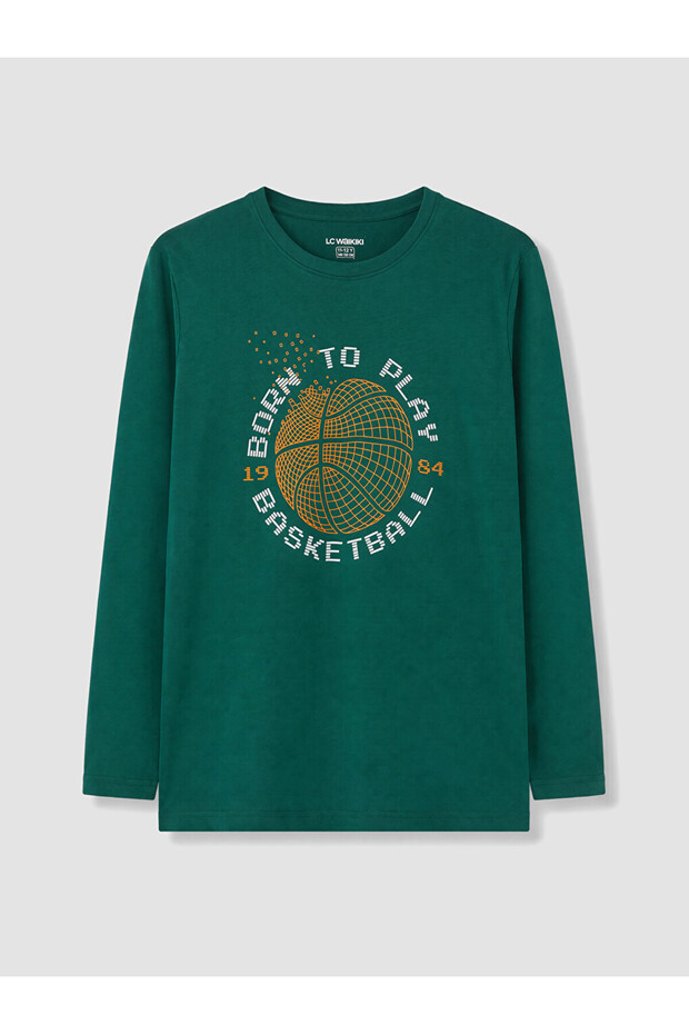 Ozmarka New Season Green Printed Boys' Pajama Top