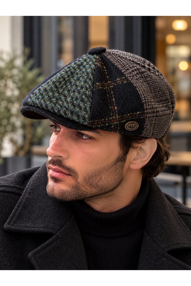 English Style Eight-Piece Cap - Kaşe Kasket Hat
