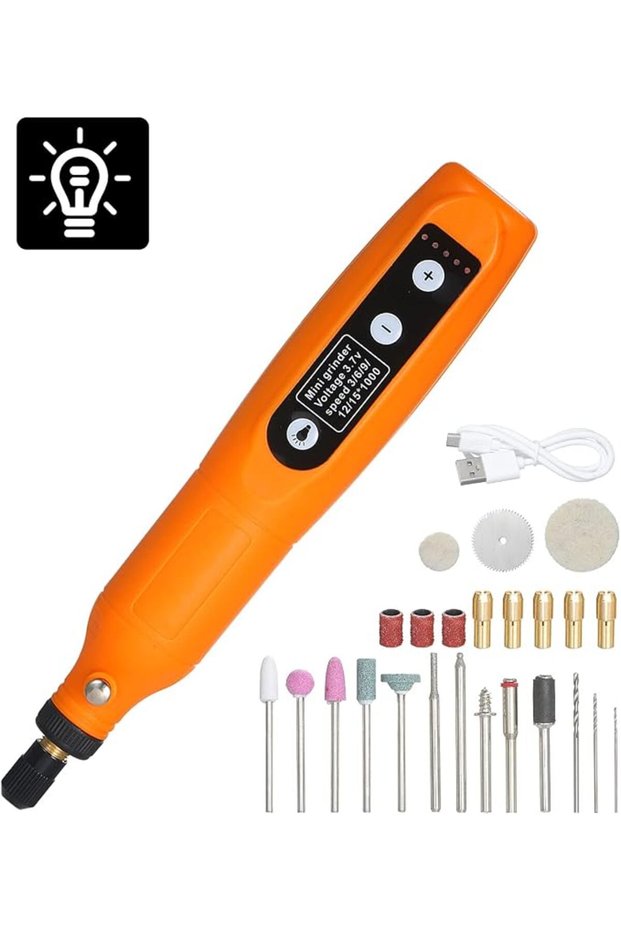 Grinding Machine, 5-Speed Speed Speed Adjustment Mini Electric Grinder Tool Set, USB Charging