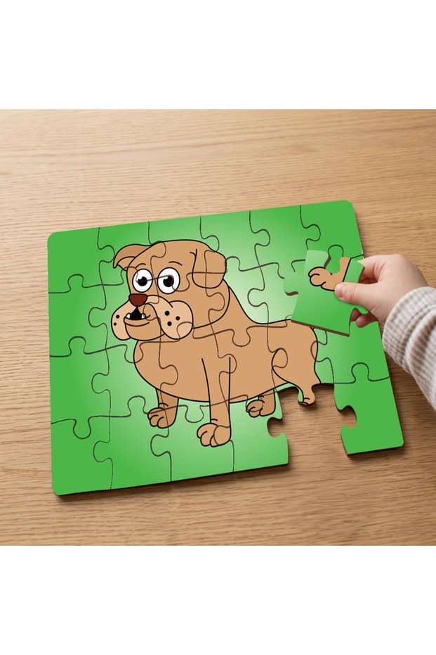 24 Piece Wooden Children's Puzzle with Cute Old Dog Design Mpk0550