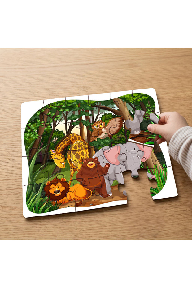 Amazon Forest Animals Design 24 Piece Wooden Children's Puzzle Mpk1224