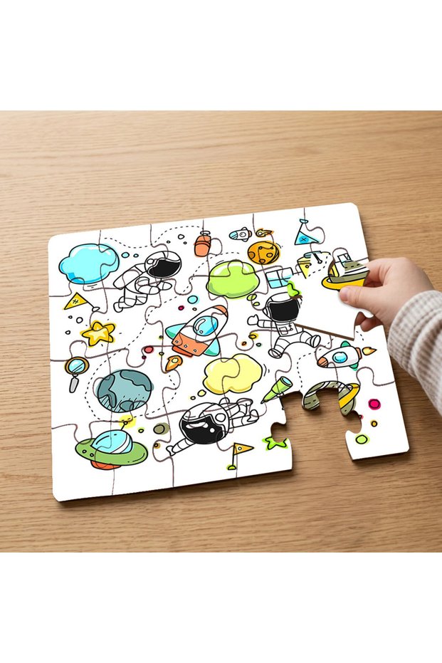 Space Theme - 24 Piece Wooden Children's Puzzle with Space Design Mpk1064