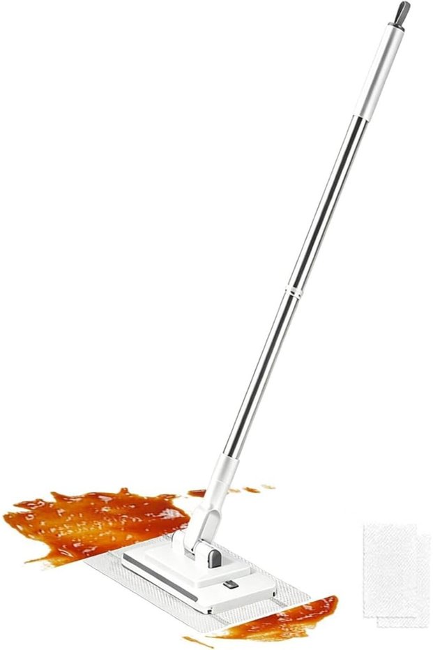 Clip Mop for Rag 360-Degree Flat Mopping Pads